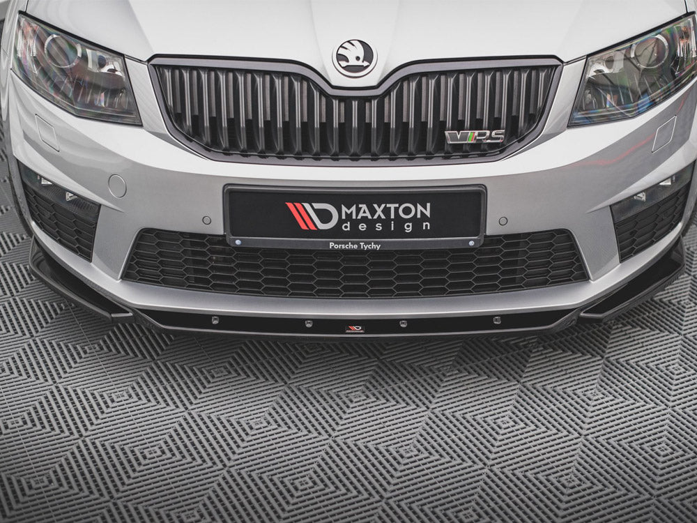 Maxton Design - Aftermarket  FRONT SPLITTER V.4 SKODA OCTAVIA RS MK3 (2013-2016)