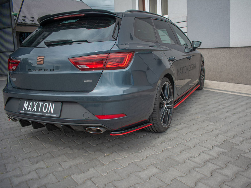 Maxton Design - Aftermarket  REAR SIDE SPLITTERS V2 SEAT LEON MK 3.5 CUPRA ST (2017-)