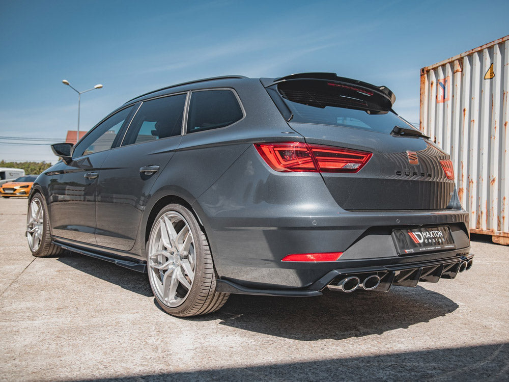 Maxton Design - Aftermarket  Rear Side Splitters V.3 Seat Leon Cupra Mk3 FL Sportstourer (2017-2019)