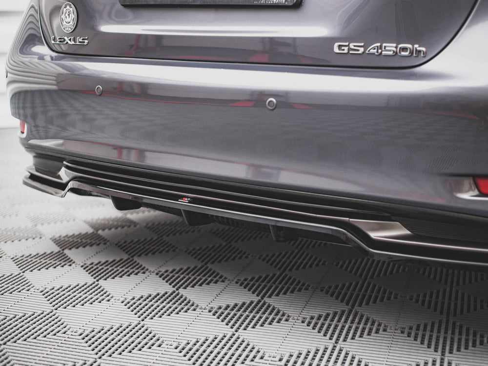 Maxton Design - Aftermarket  CENTRAL REAR SPLITTER (VERTICAL BARS) LEXUS GS F SPORT HYBRID MK4 (L10) (2012-2015)