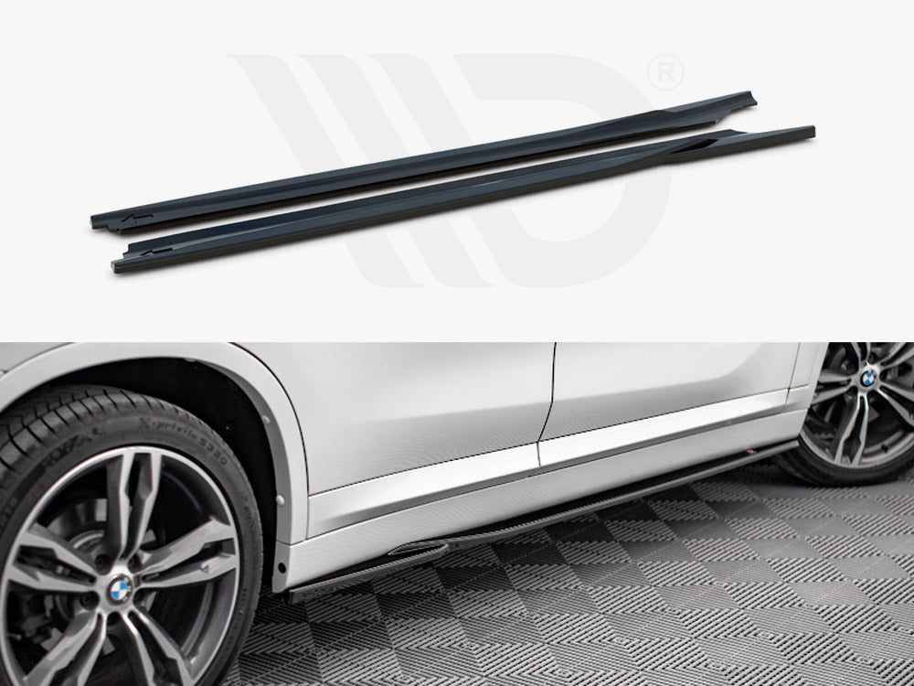 Maxton Design - Aftermarket  Side Skirts Diffusers BMW X1 M-Pack F48 / F48 Facelift