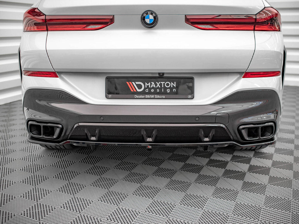 Maxton Design - Aftermarket  CENTRAL REAR SPLITTER (VERTICAL BARS) V.1 BMW X6 M-PACK G06