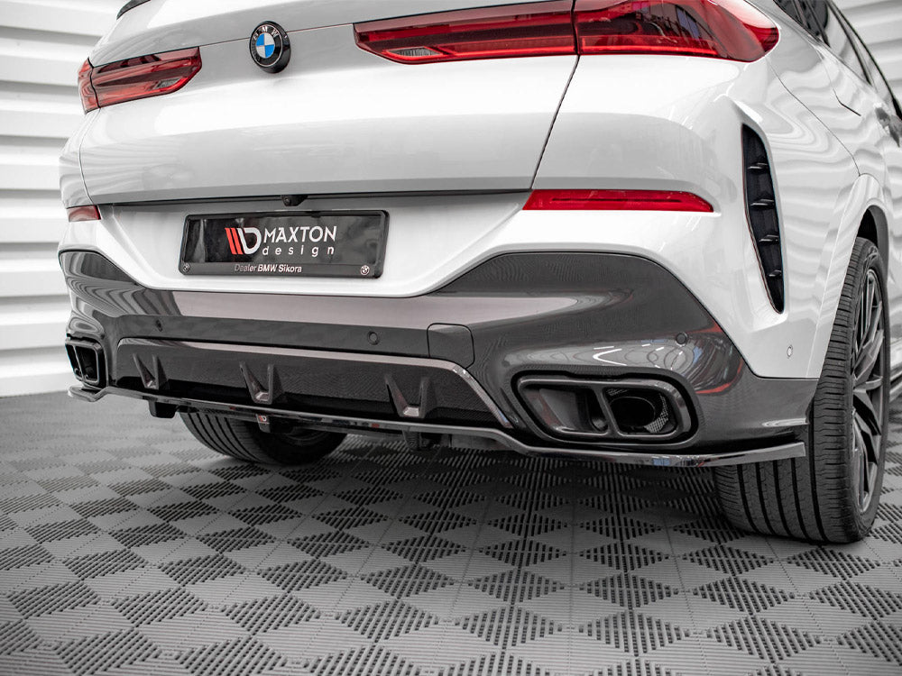 Maxton Design - Aftermarket  CENTRAL REAR SPLITTER (VERTICAL BARS) V.1 BMW X6 M-PACK G06