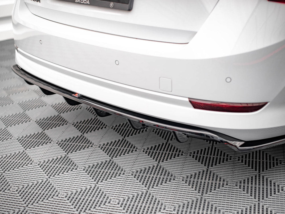 Maxton Design - Aftermarket  CENTRAL REAR SPLITTER (VERTICAL BARS) SKODA OCTAVIA MK4 (2019-)