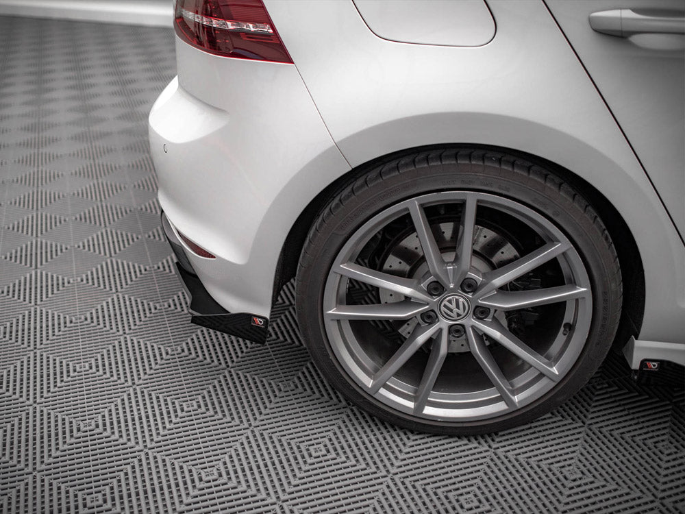 Maxton Design - Aftermarket  STREET PRO REAR SIDE SPLITTERS (+FLAPS) VW GOLF R MK7 (2013-2016)