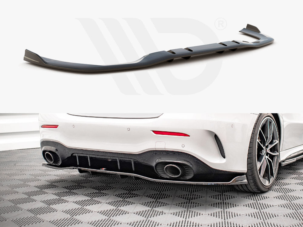 Maxton Design - Aftermarket  CENTRAL REAR SPLITTER V.2 (VERTICAL BARS) MERCEDES A 35 AMG SEDAN V177