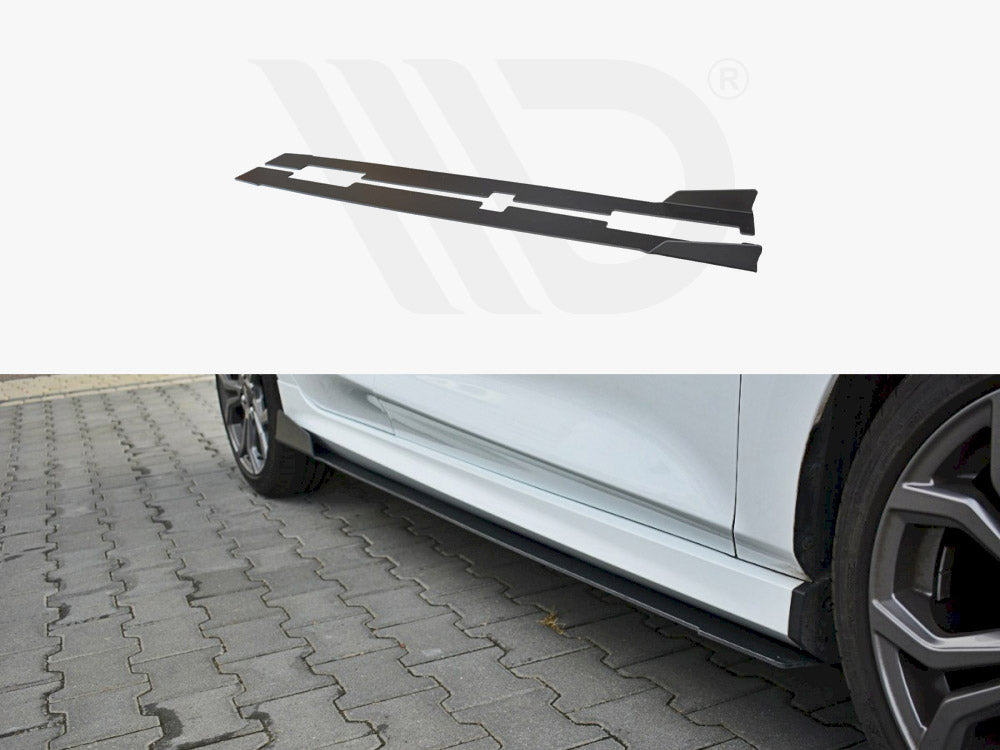 Maxton Design - Aftermarket  RACING SIDE SKIRTS DIFFUSERS V.1 FORD FIESTA MK8/8.5 ST / ST-LINE