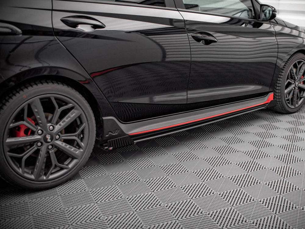 Maxton Design - Aftermarket  STREET PRO SIDE SKIRTS DIFFUSERS (+FLAPS) HYUNDAI I20 N MK3 (2020-)