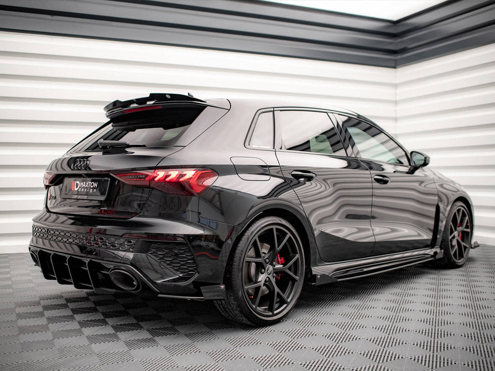 Maxton Design - Aftermarket  STREET PRO REAR SIDE SPLITTERS + FLAPS AUDI RS3 SPORTBACK 8Y