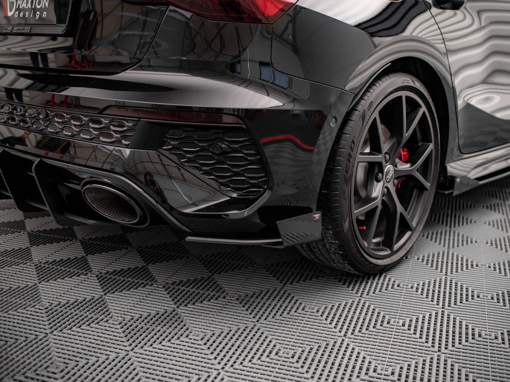 Maxton Design - Aftermarket  STREET PRO REAR SIDE SPLITTERS + FLAPS AUDI RS3 SPORTBACK 8Y