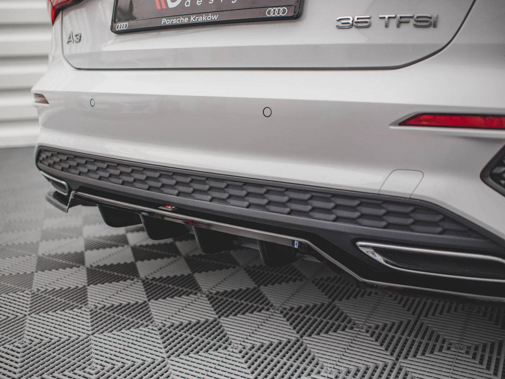 Maxton Design - Aftermarket  Rear Splitter (Vertical Bars) Audi A3 S-Line Sportback 8Y