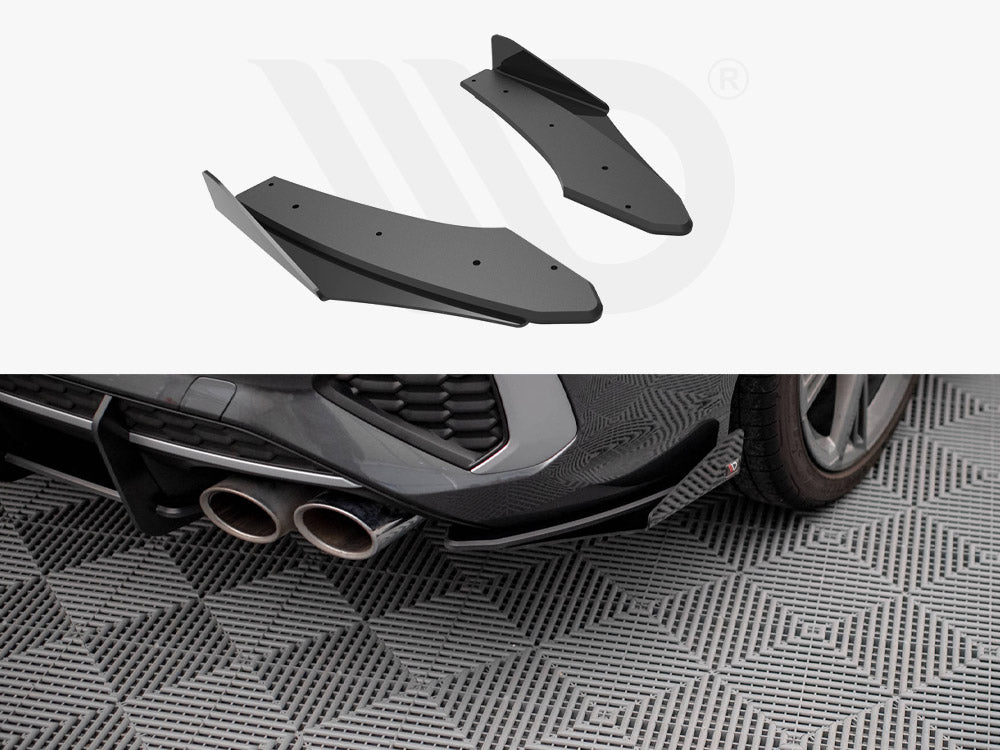 Maxton Design - Aftermarket  Street PRO Rear Side Splitters + Flaps Audi S3 Sedan 8Y