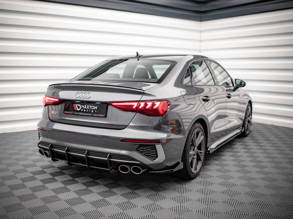 Maxton Design - Aftermarket  Street PRO Rear Side Splitters + Flaps Audi S3 Sedan 8Y