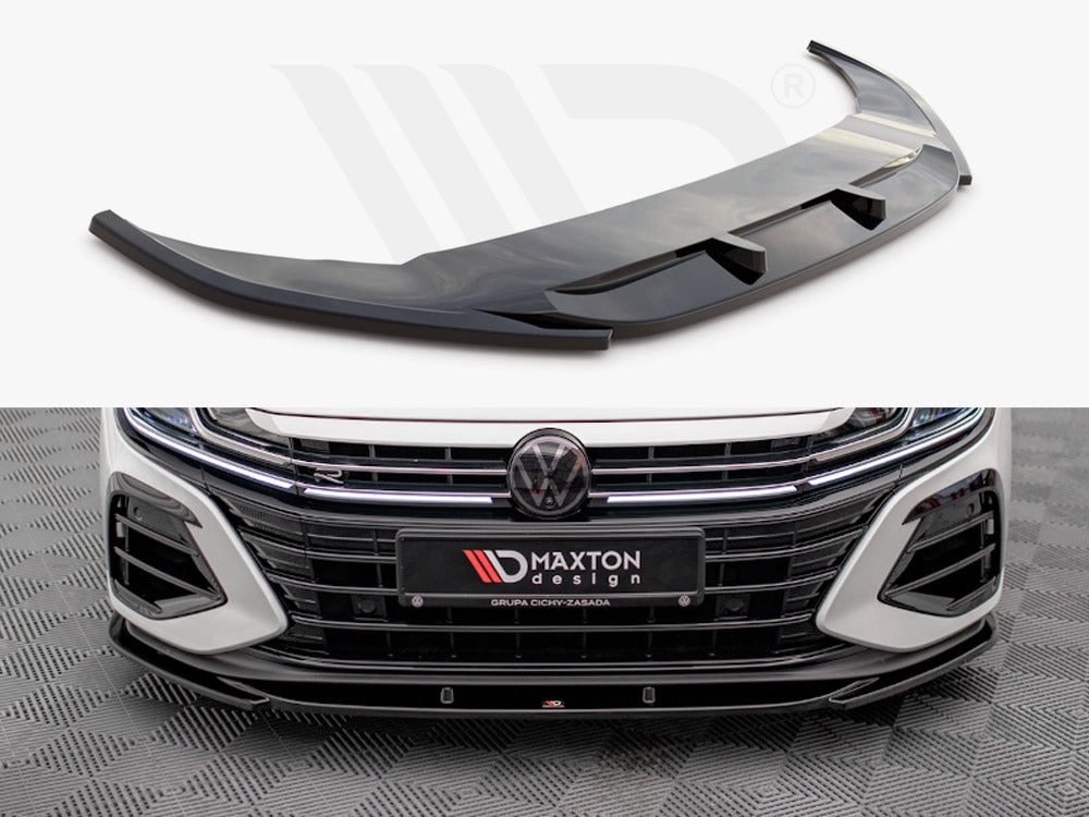 Maxton Design - Aftermarket  Front Splitter V.1 Volkswagen Arteon R Sedan / Shooting Brake Mk1 Facelift