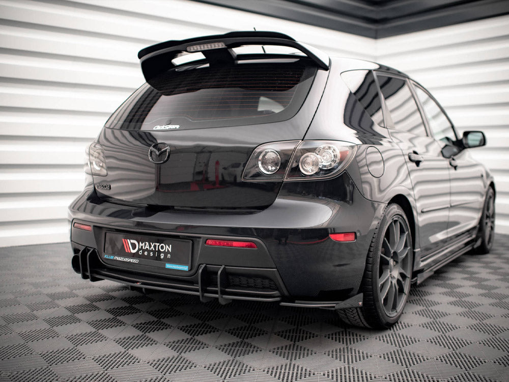 Maxton Design - Aftermarket  STREET PRO REAR SIDE SPLITTERS (+FLAPS) MAZDA 3 MPS MK1 (2006-2008)