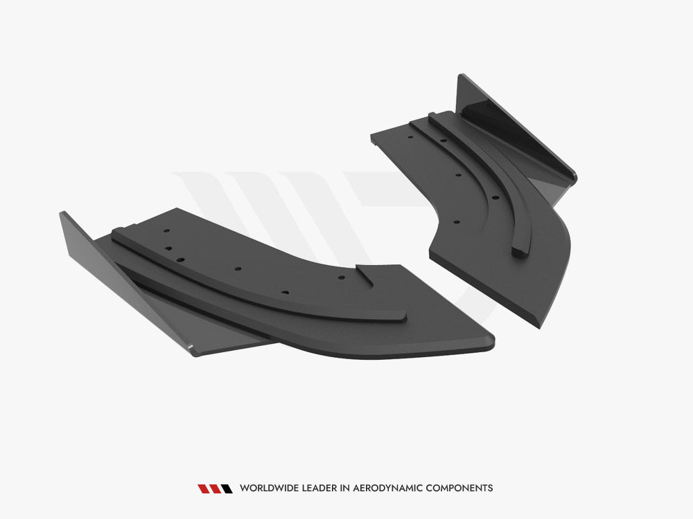 Maxton Design - Aftermarket  STREET PRO REAR SIDE SPLITTERS (+FLAPS) MAZDA 3 MPS MK1 (2006-2008)