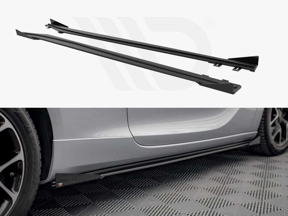 Maxton Design - Aftermarket  STREET PRO SIDE SKIRTS DIFFUSERS (+FLAPS) OPEL ASTRA GTC OPC-LINE J (2011-2018)
