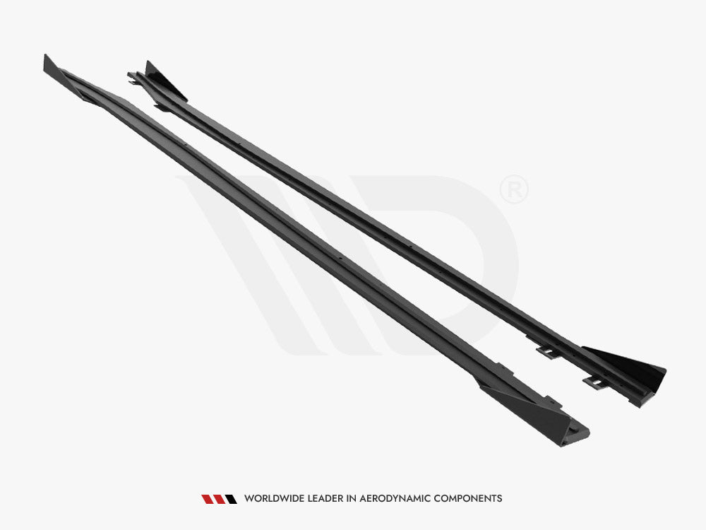 Maxton Design - Aftermarket  STREET PRO SIDE SKIRTS DIFFUSERS (+FLAPS) OPEL ASTRA GTC OPC-LINE J (2011-2018)