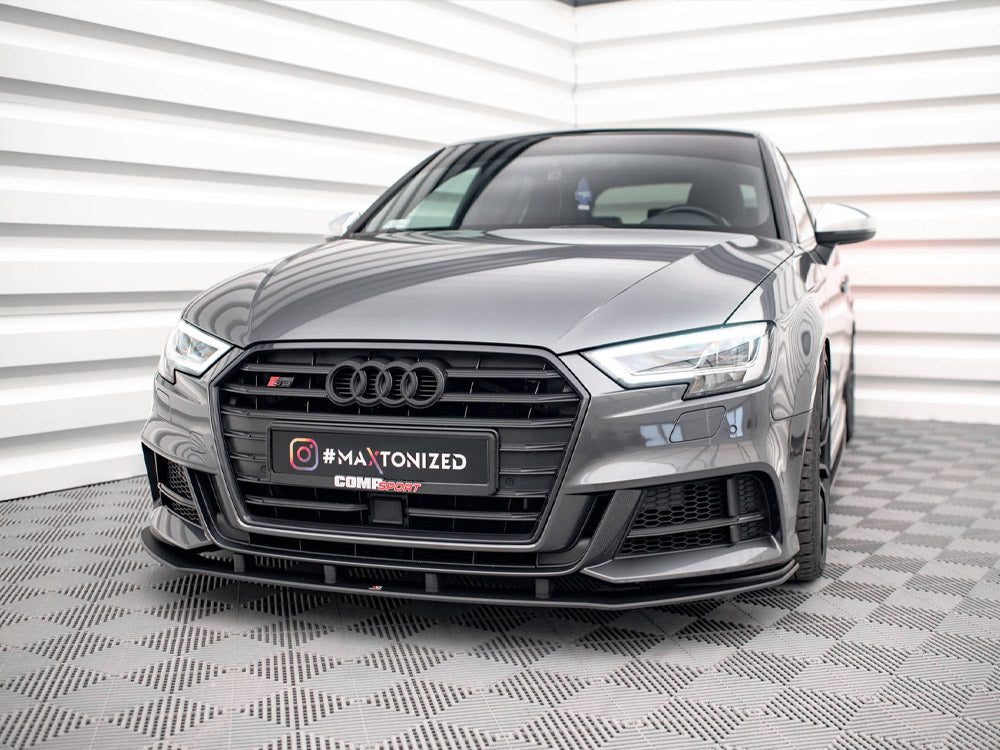 Maxton Design - Aftermarket  STREET PRO FRONT SPLITTER AUDI S3 SPORTBACK 8V FACELIFT