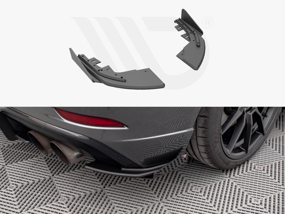Maxton Design - Aftermarket  STREET PRO REAR SIDE SPLITTERS (+FLAPS) AUDI S3 SPORTBACK 8V FACELIFT