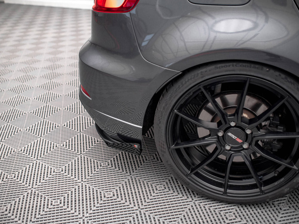 Maxton Design - Aftermarket  STREET PRO REAR SIDE SPLITTERS (+FLAPS) AUDI S3 SPORTBACK 8V FACELIFT