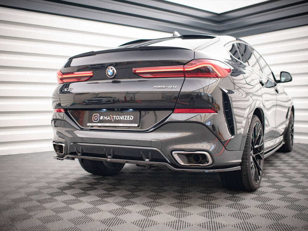 Maxton Design - Aftermarket  CENTRAL REAR SPLITTER (VERTICAL BARS) V.3 BMW X6 M-PACK G06