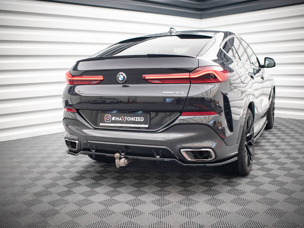 Maxton Design - Aftermarket  CENTRAL REAR SPLITTER (VERTICAL BARS) V.3 BMW X6 M-PACK G06