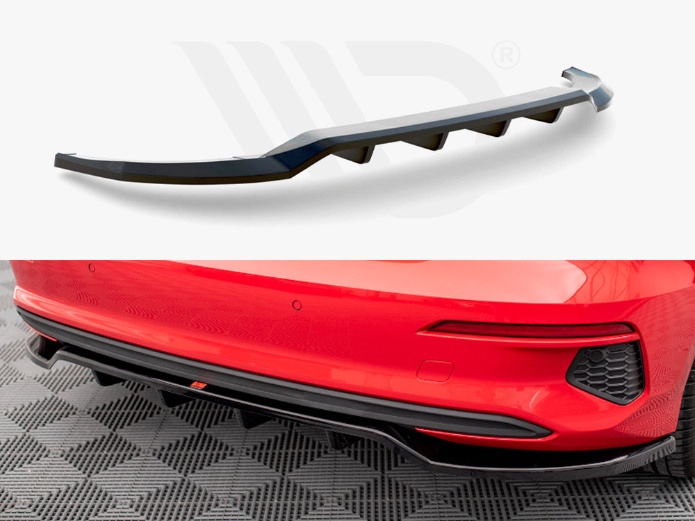 Maxton Design - Aftermarket  CENTRAL REAR SPLITTER (VERTICAL BARS) AUDI A3 SPORTBACK 8Y