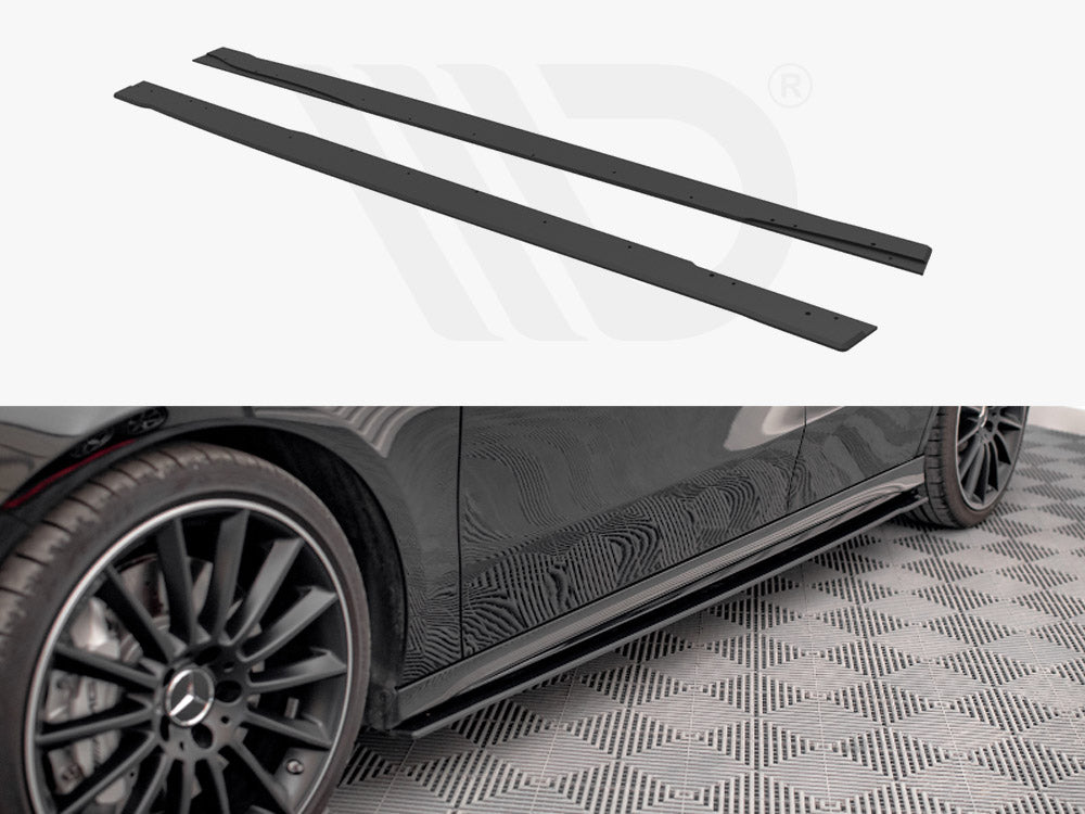 Maxton Design - Aftermarket  STREET PRO SIDE SKIRTS DIFFUSERS MERCEDES A35 AMG / AMG-LINE W177