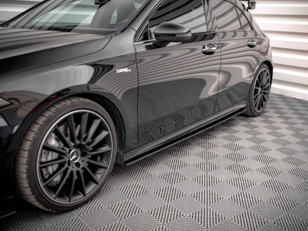 Maxton Design - Aftermarket  STREET PRO SIDE SKIRTS DIFFUSERS MERCEDES A35 AMG / AMG-LINE W177