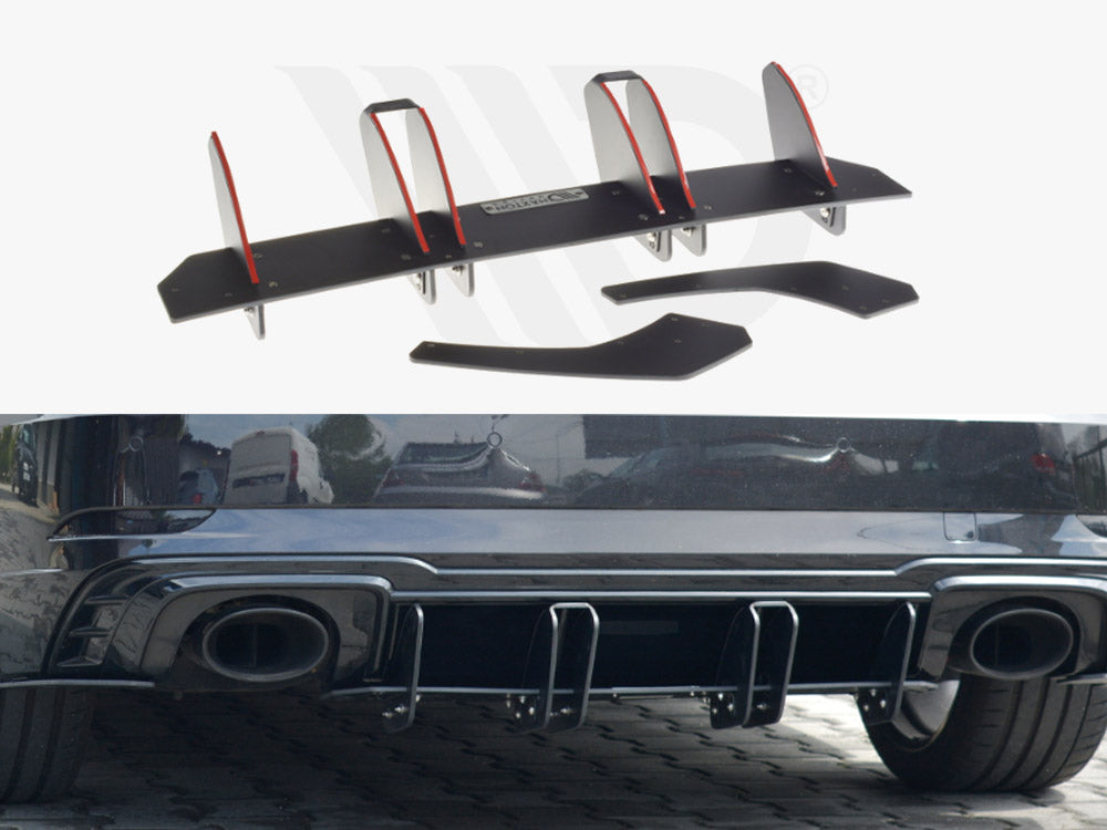 Maxton Design - Aftermarket  REAR DIFFUSER V.2 AUDI RS3 8V FL SPORTBACK