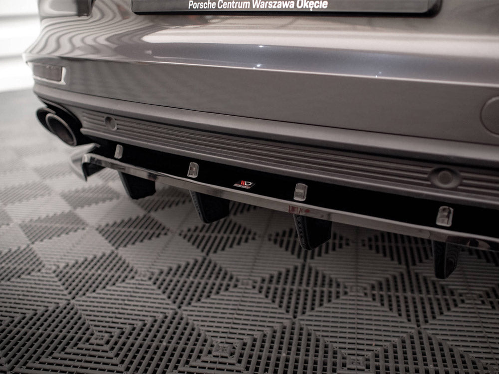 Maxton Design - Aftermarket  CENTRAL REAR SPLITTER (VERTICAL BARS) PORSCHE PANAMERA E-HYBRID 971