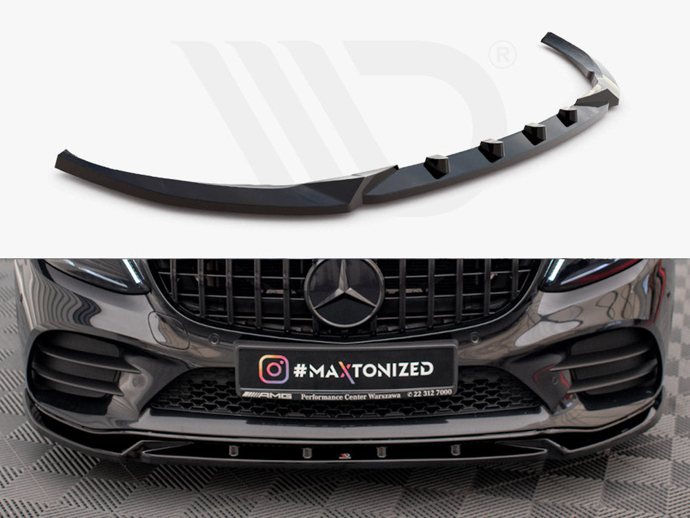 Maxton Design - Aftermarket  FRONT SPLITTER V.2 MERCEDES C AMG LINE / C43 AMG SEDAN / COUPE W205 / C205 FACELIFT