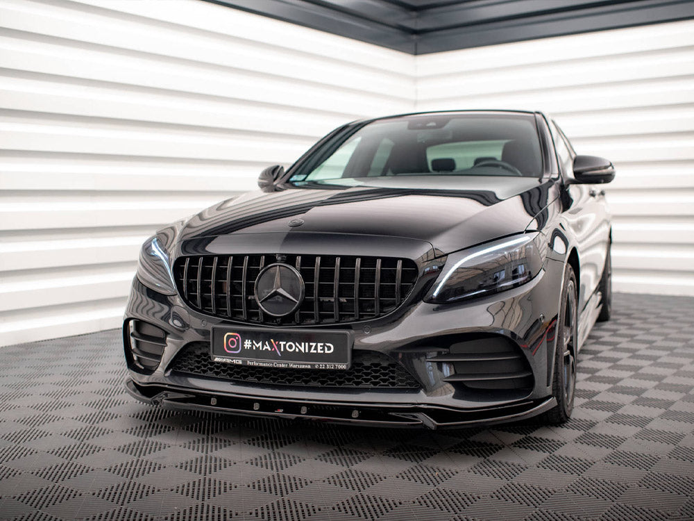 Maxton Design - Aftermarket  FRONT SPLITTER V.2 MERCEDES C AMG LINE / C43 AMG SEDAN / COUPE W205 / C205 FACELIFT
