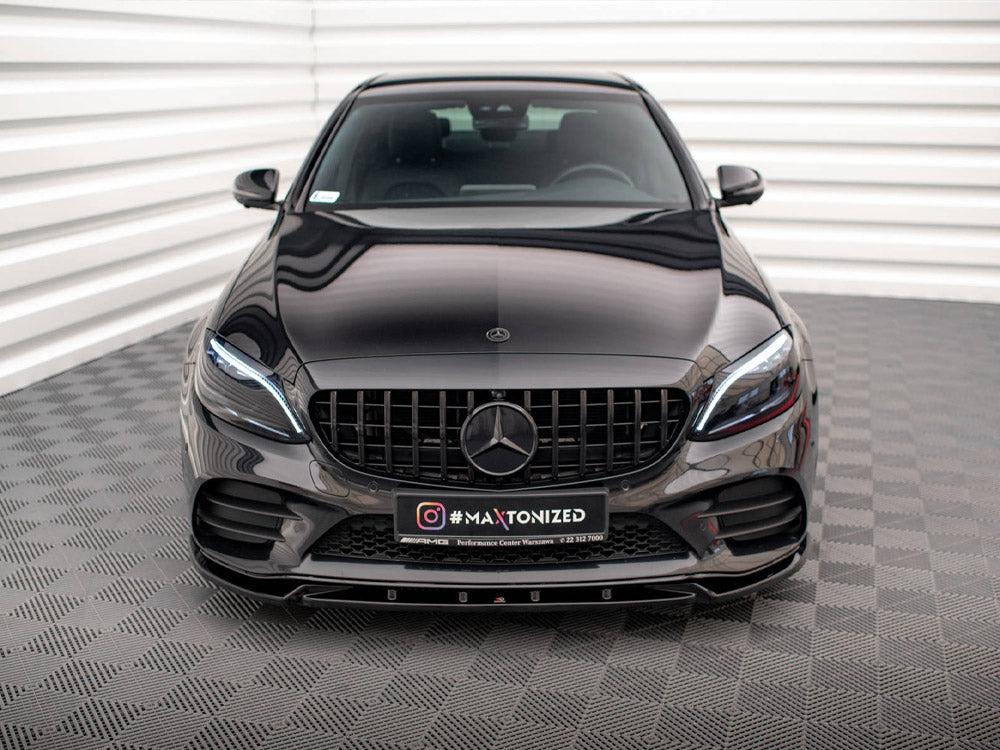 Maxton Design - Aftermarket  FRONT SPLITTER V.2 MERCEDES C AMG LINE / C43 AMG SEDAN / COUPE W205 / C205 FACELIFT