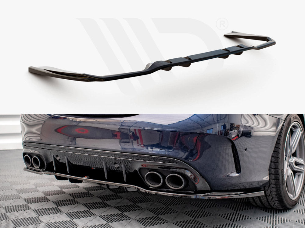 Maxton Design - Aftermarket Rear Splitter (Vertical Bars) Mercedes-AMG C43 Sedan / Estate W205 / S205 Facelift