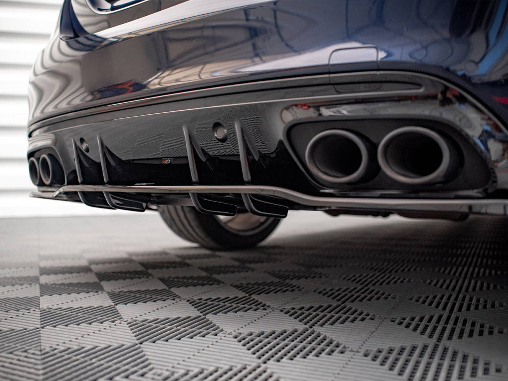 Maxton Design - Aftermarket Rear Splitter (Vertical Bars) Mercedes-AMG C43 Sedan / Estate W205 / S205 Facelift