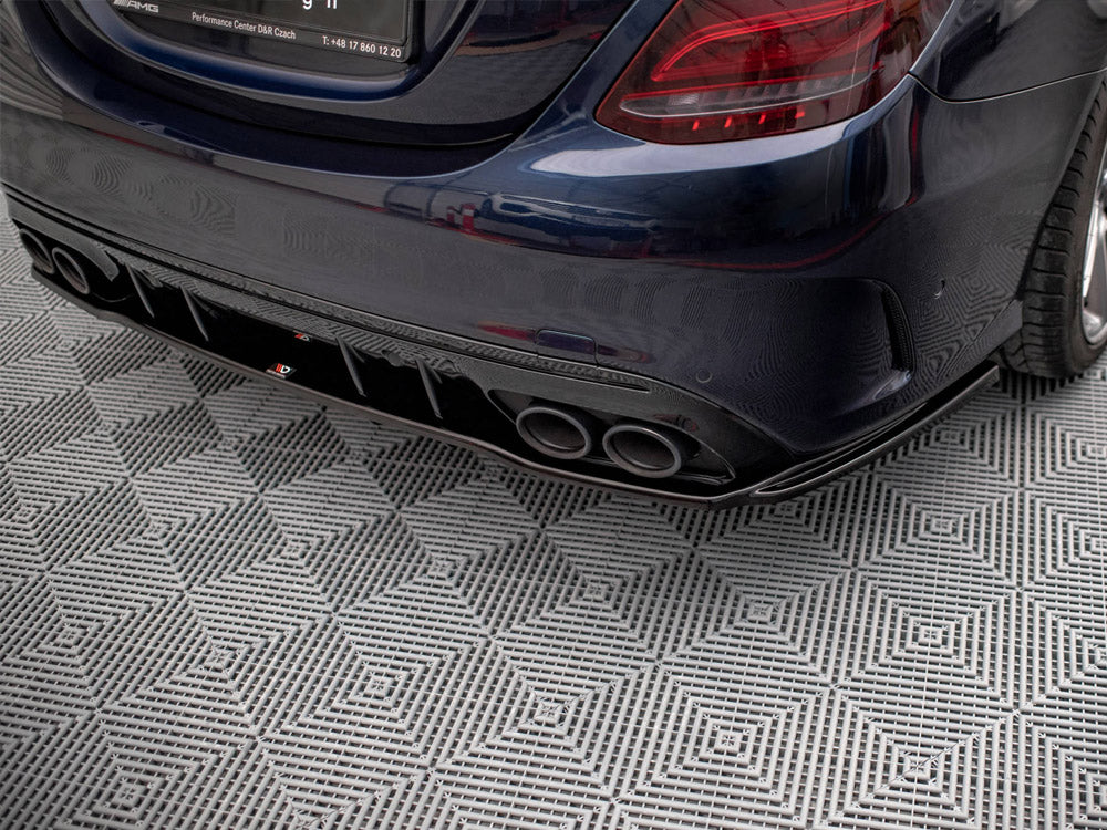 Maxton Design - Aftermarket Rear Splitter (Vertical Bars) Mercedes-AMG C43 Sedan / Estate W205 / S205 Facelift