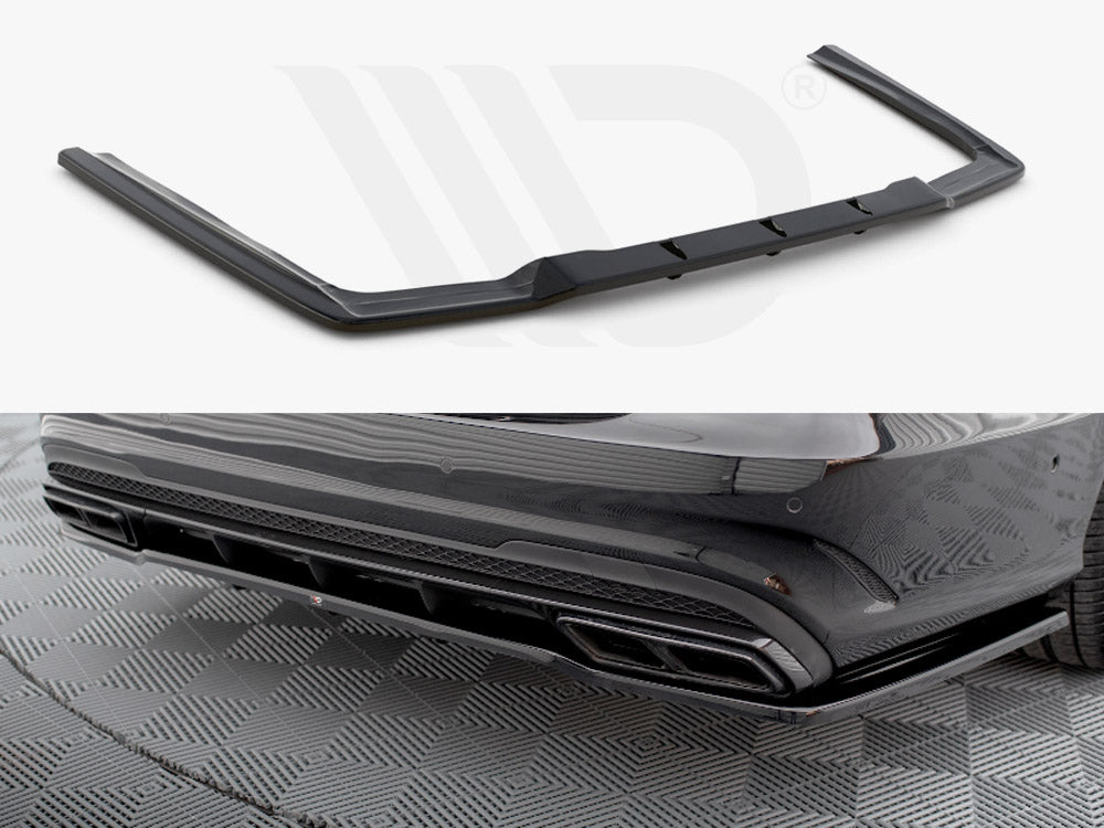 Maxton Design - Aftermarket  CENTRAL REAR SPLITTER (VERTICAL BARS) MERCEDES-BENZ E63 AMG SEDAN W212 FACELIFT (2012-2014)
