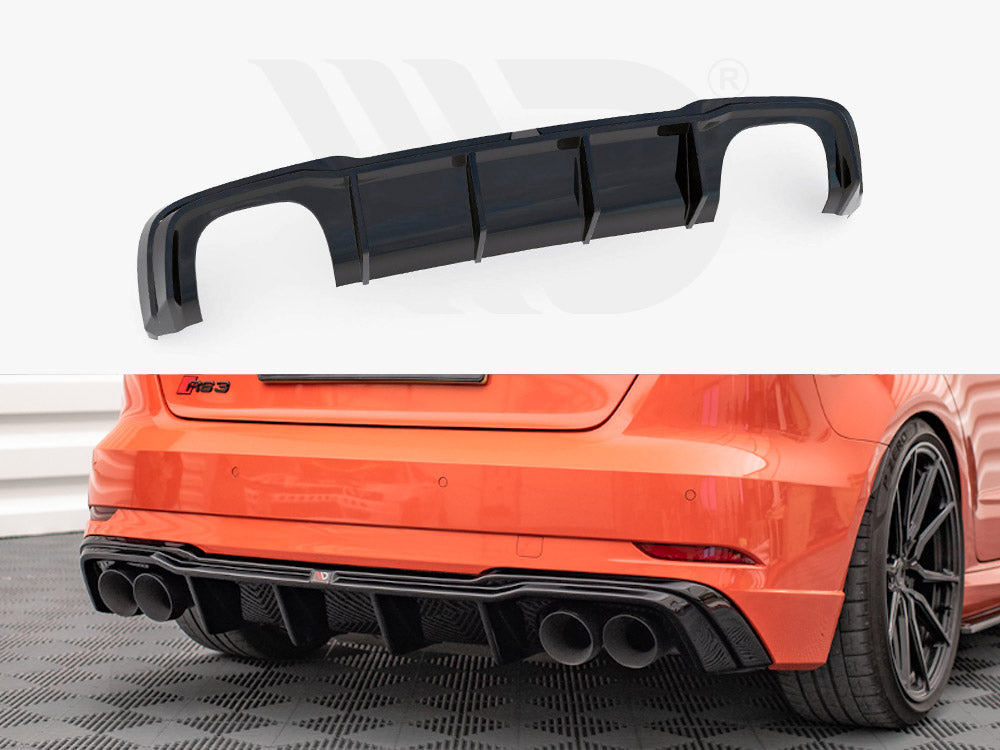 Maxton Design - Aftermarket  Rear Valance + Milltek Sport Resonated Exhaust Audi RS3 Sportback 8V Facelift