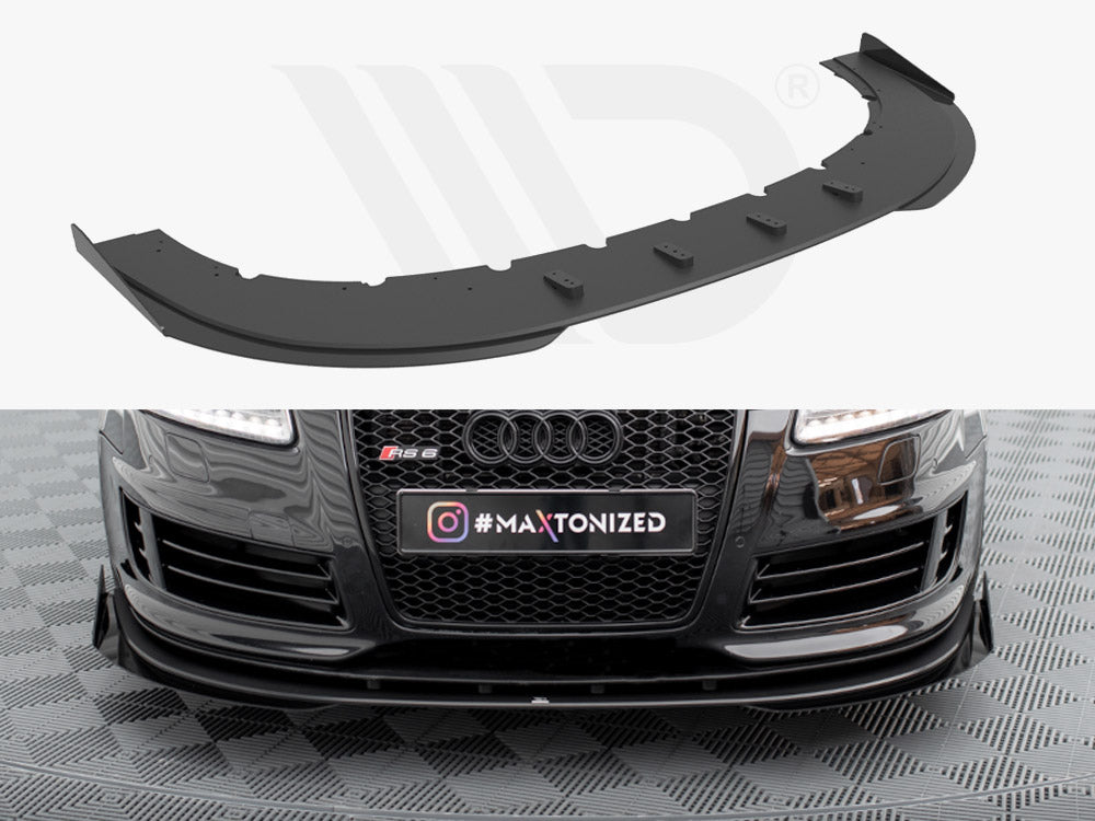 Maxton Design - Aftermarket  STREET PRO FRONT SPLITTER + FLAPS AUDI RS6 AVANT C6