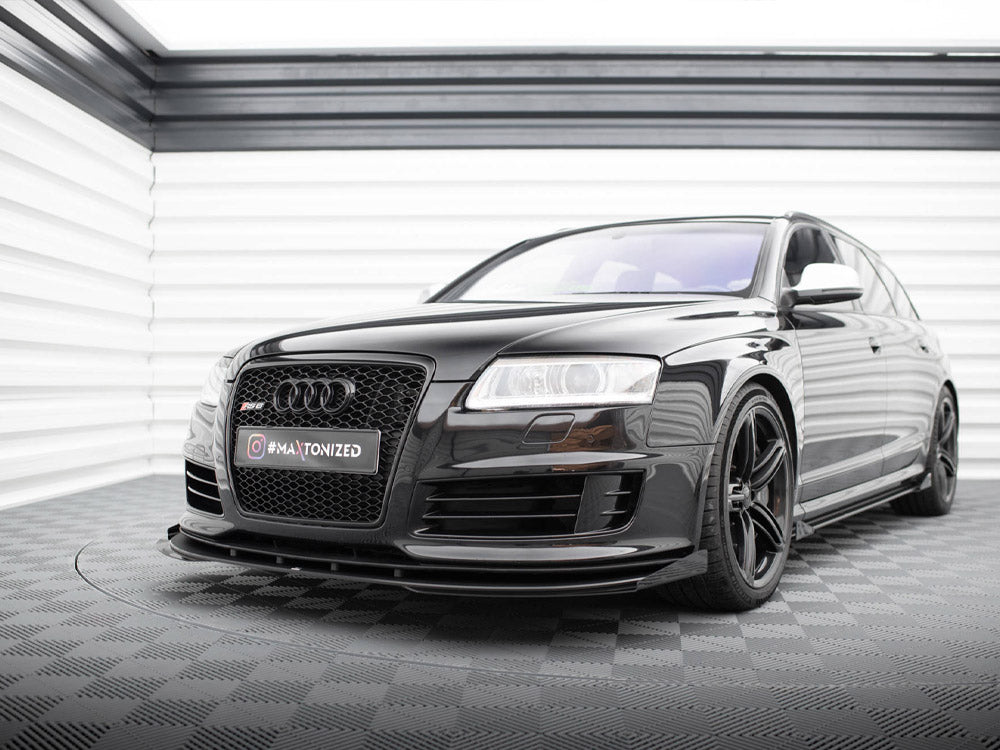 Maxton Design - Aftermarket  STREET PRO FRONT SPLITTER + FLAPS AUDI RS6 AVANT C6