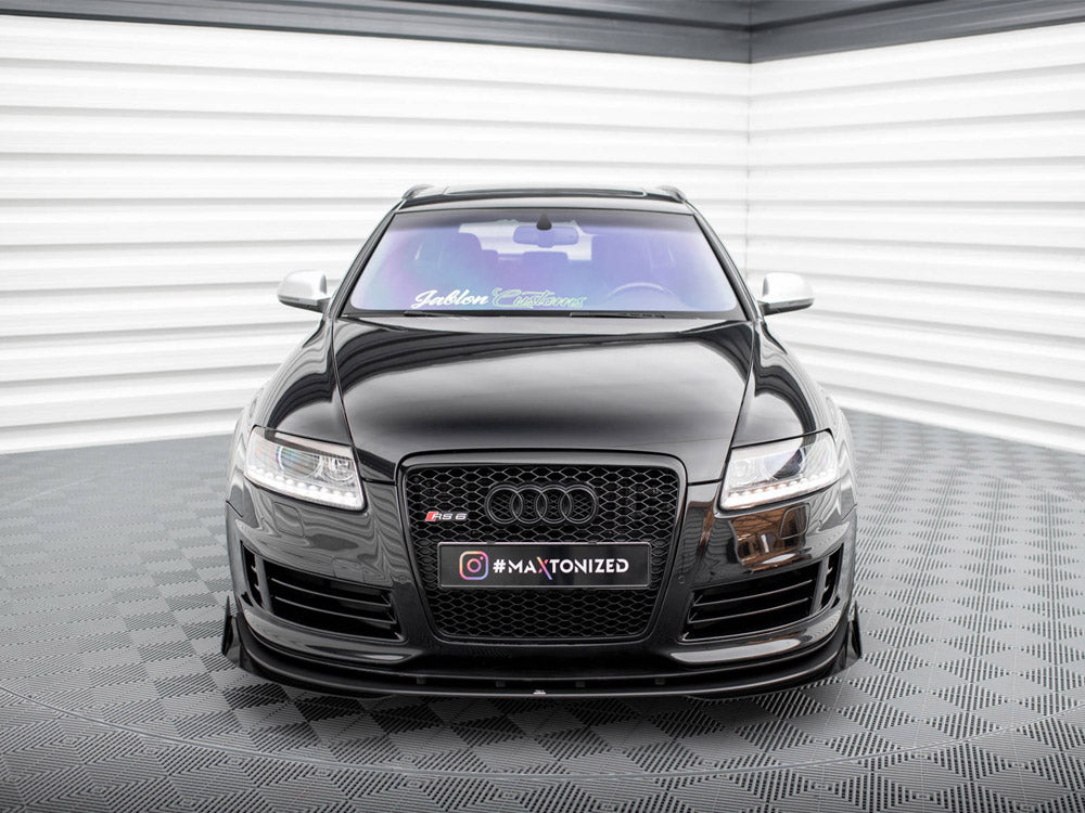 Maxton Design - Aftermarket  STREET PRO FRONT SPLITTER + FLAPS AUDI RS6 AVANT C6