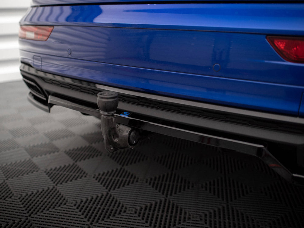 Maxton Design - Aftermarket  CENTRAL REAR SPLITTER (VERTICAL BARS) AUDI Q5 S-LINE SUV MK2 FACELIFT