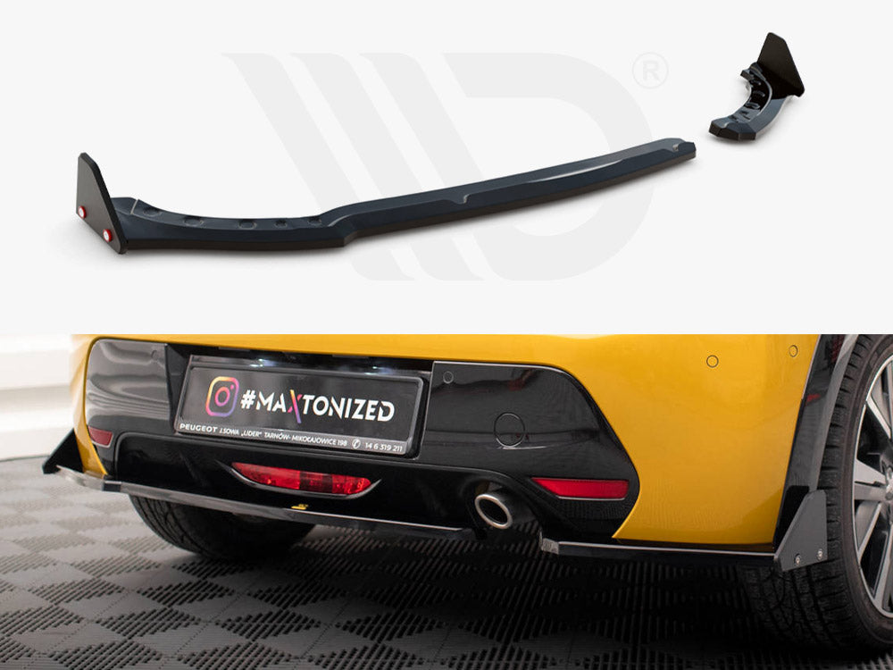 Maxton Design - Aftermarket  REAR SIDE SPLITTERS V.1 + FLAPS PEUGEOT 208 GT MK2