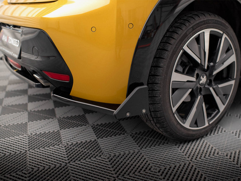 Maxton Design - Aftermarket  REAR SIDE SPLITTERS V.1 + FLAPS PEUGEOT 208 GT MK2