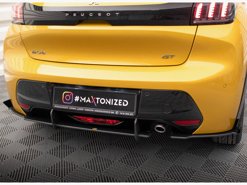 Maxton Design - Aftermarket  STREET PRO REAR VALANCE + FLAPS PEUGEOT 208 GT MK2