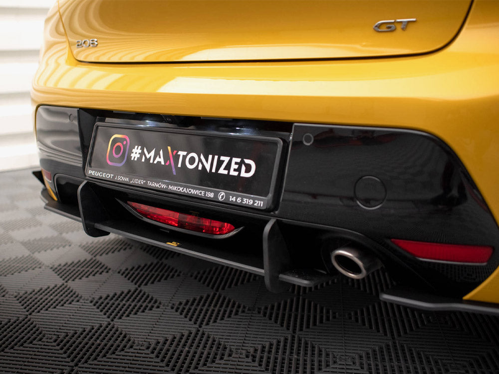 Maxton Design - Aftermarket  STREET PRO REAR VALANCE + FLAPS PEUGEOT 208 GT MK2