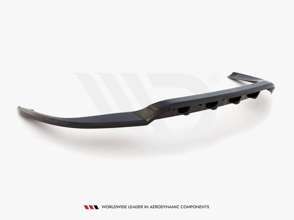Maxton Design - Aftermarket  CENTRAL REAR SPLITTER (VERTICAL BARS) PORSCHE PANAMERA E-HYBRID 971 FACELIFT