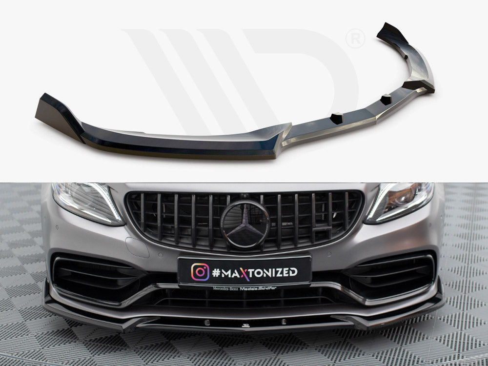 Maxton Design - Aftermarket  FRONT SPLITTER V.2 MERCEDES-AMG C63 SEDAN / ESTATE W205 FACELIFT